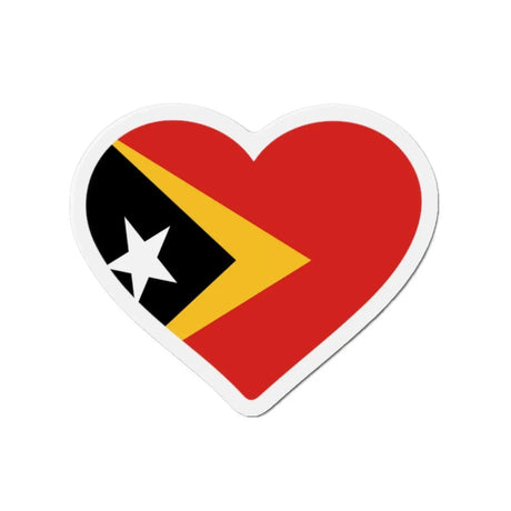 Aimant cœur drapeau timor oriental déco souvenir magnétique