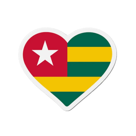 Aimant cœur drapeau togo magnétique décoratif coloré