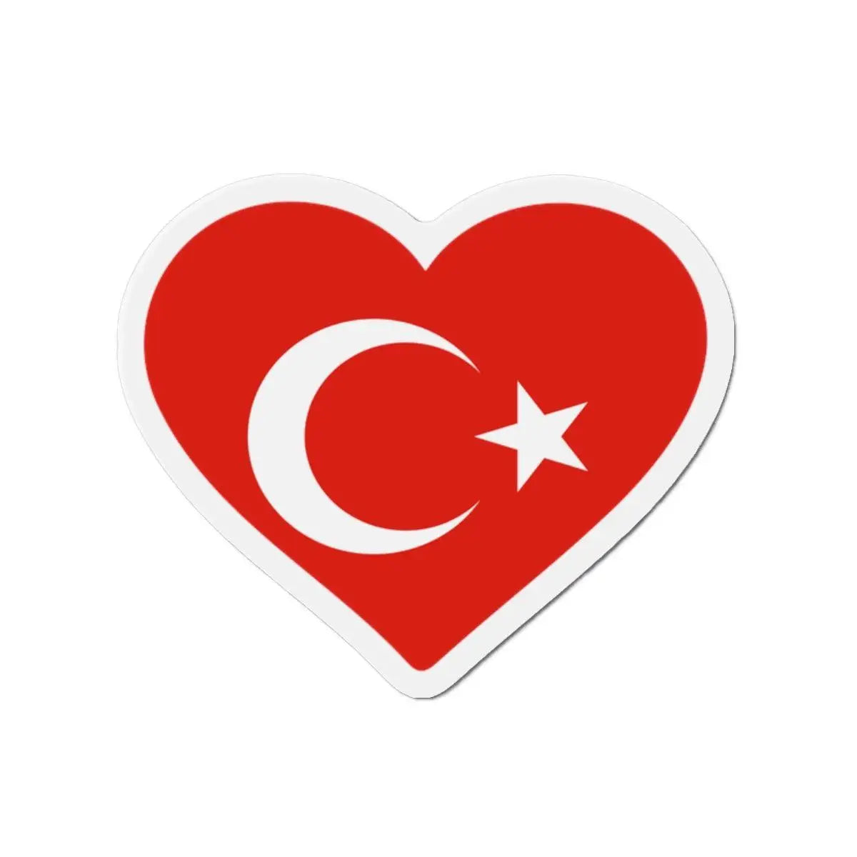 Aimant cœur drapeau turquie forme décorative pour surfaces