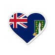 Aimant cœur îles vierges britanniques magnétique décoratif