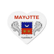 Aimant cœur mayotte en métal coloré pour réfrigérateur