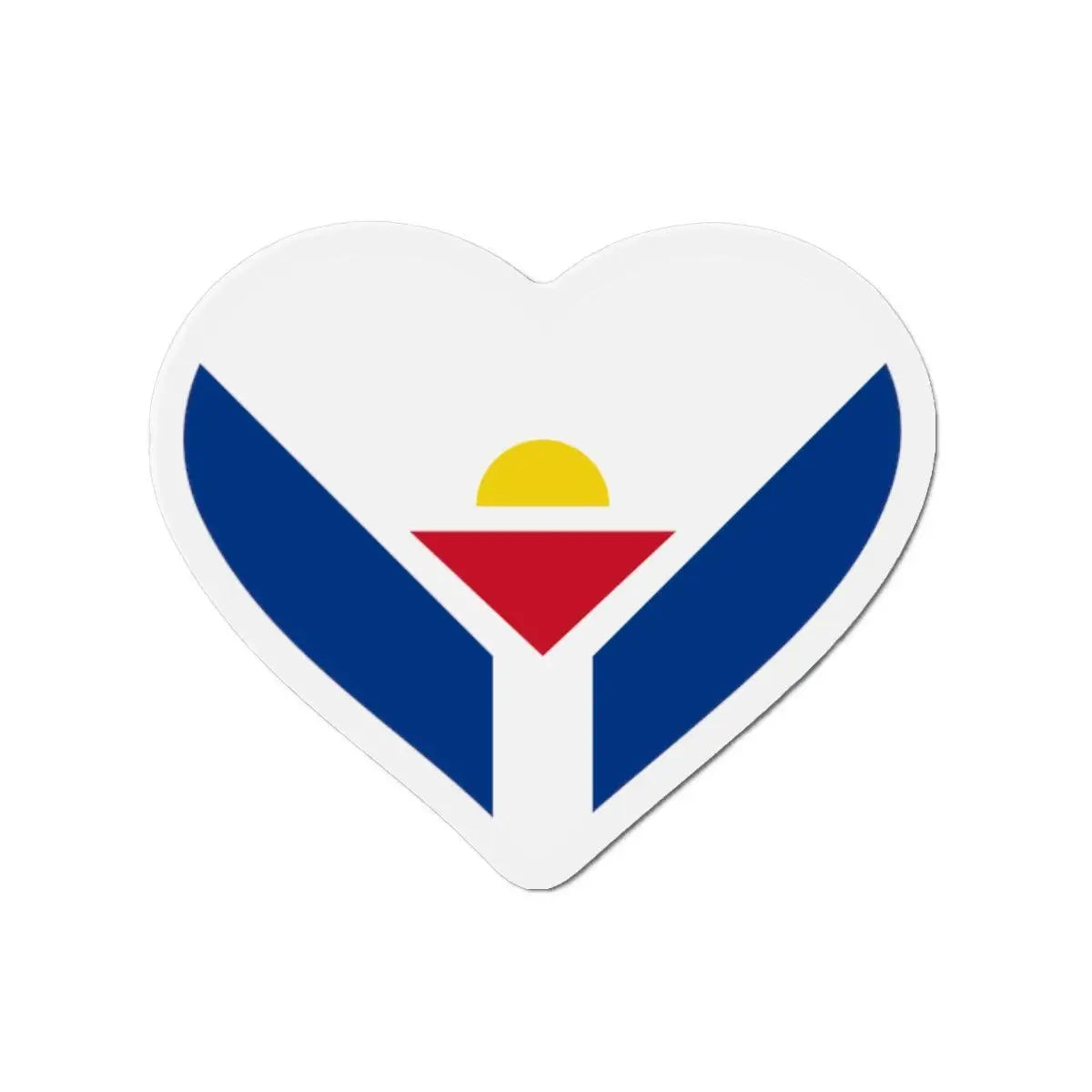 Aimant coeur drapeau de saint-martin en plusieurs tailles - pixelforma