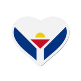 Aimant coeur drapeau de saint-martin en plusieurs tailles - pixelforma