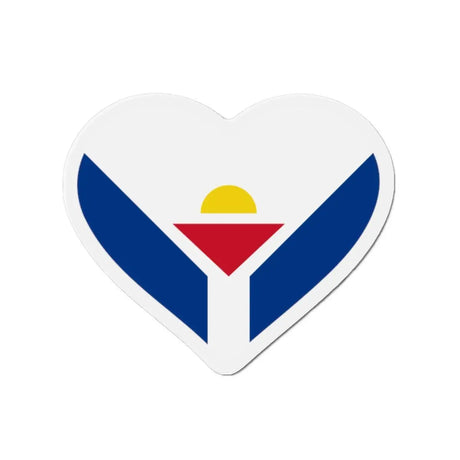 Aimant coeur drapeau de saint-martin en plusieurs tailles - pixelforma