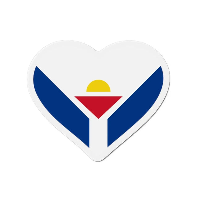 Aimant coeur drapeau de saint-martin en plusieurs tailles - pixelforma