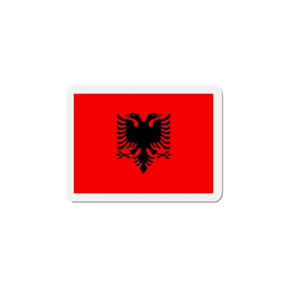 Aimant drapeau albanie rectangulaire décoration métal