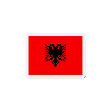 Aimant drapeau albanie rectangulaire décoration métal