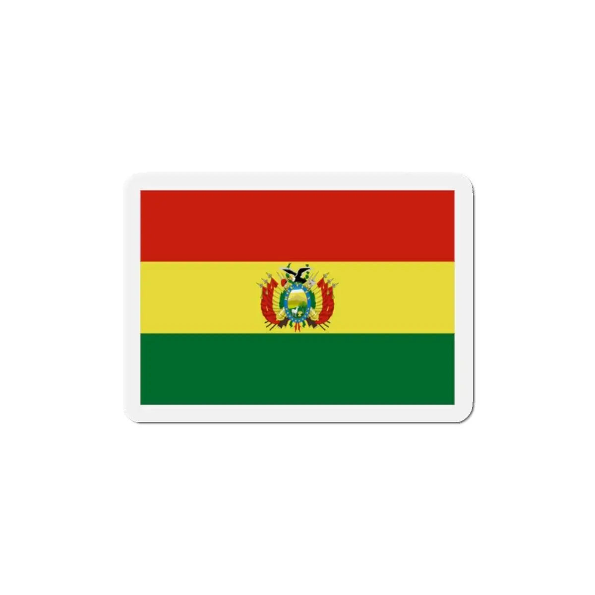 Aimant drapeau bolivie forme rectangulaire décoratif