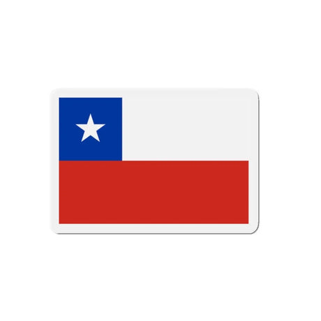 Aimant drapeau chili forme rectangulaire finition brillante