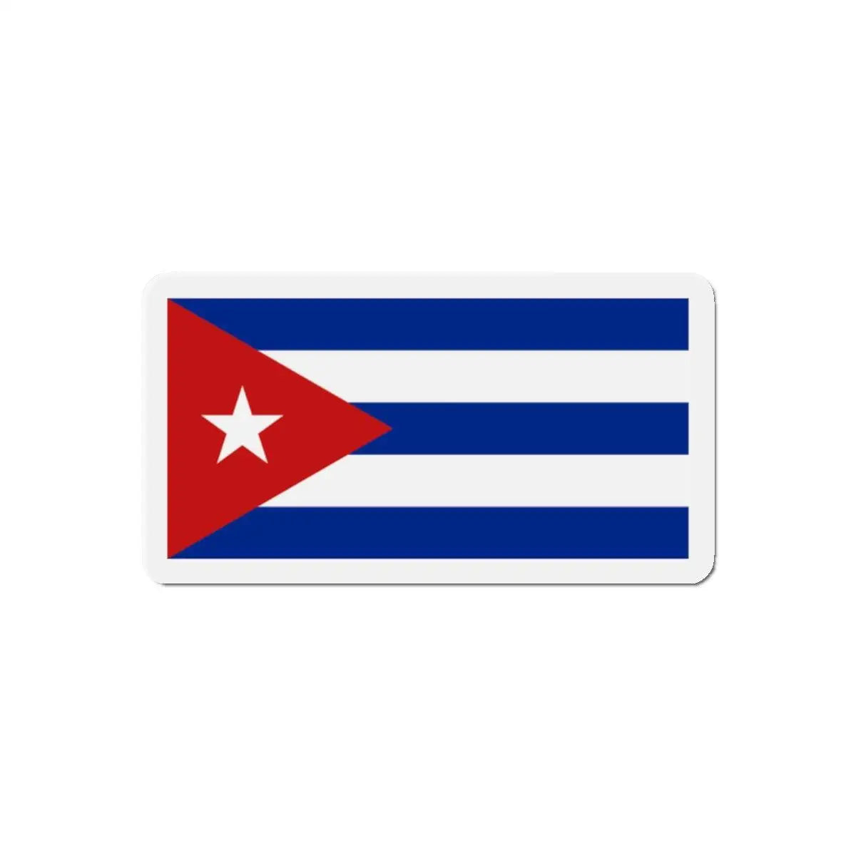 Aimant drapeau cuba rectangulaire coloré décoration métal