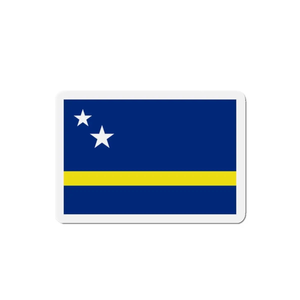 Aimant drapeau curaçao forme rectangulaire décoratif coloré