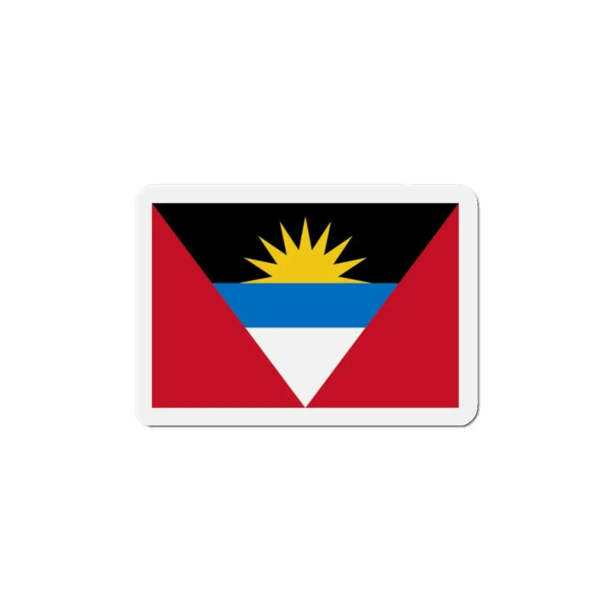 Aimant drapeau d’antigua-et-barbuda forme rectangulaire
