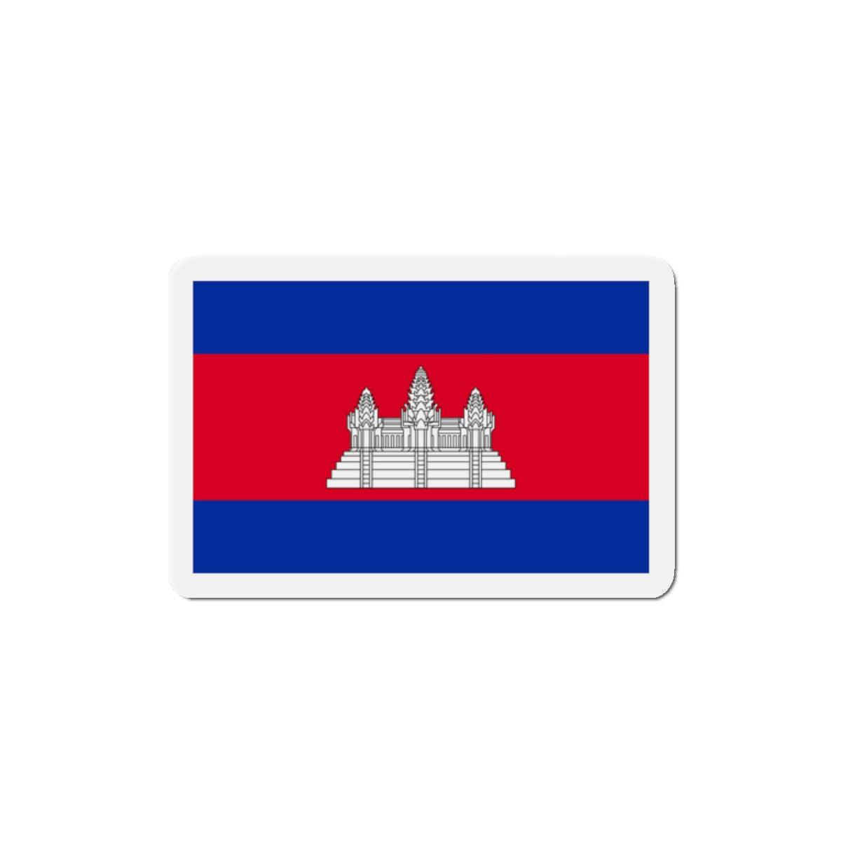 Aimant Drapeau du Cambodge en plusieurs taiiles - Pixelforma