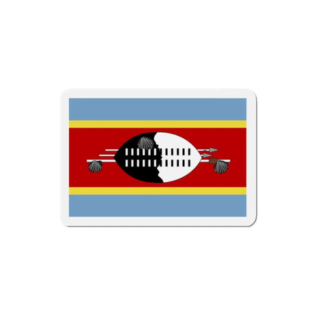 Aimant drapeau eswatini forme rectangulaire décoratif