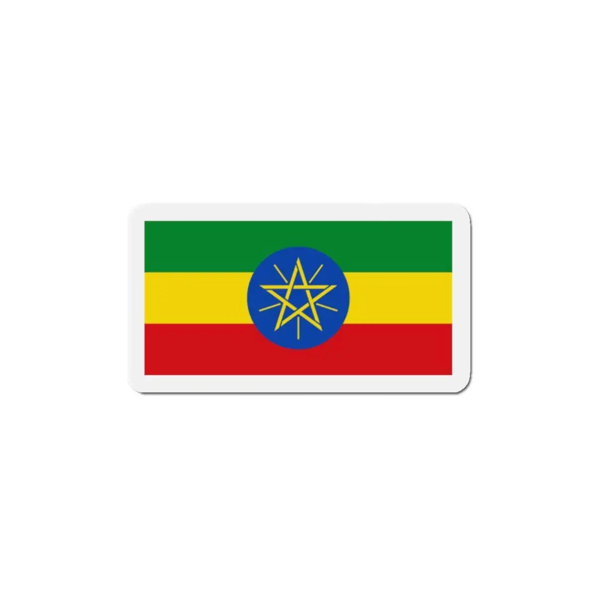Aimant drapeau éthiopie rectangulaire décoratif coloré