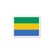 Aimant drapeau gabon forme rectangulaire finition soignée