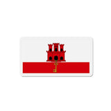 Aimant drapeau gibraltar forme rectangulaire déco métal
