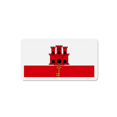 Aimant drapeau gibraltar forme rectangulaire déco métal