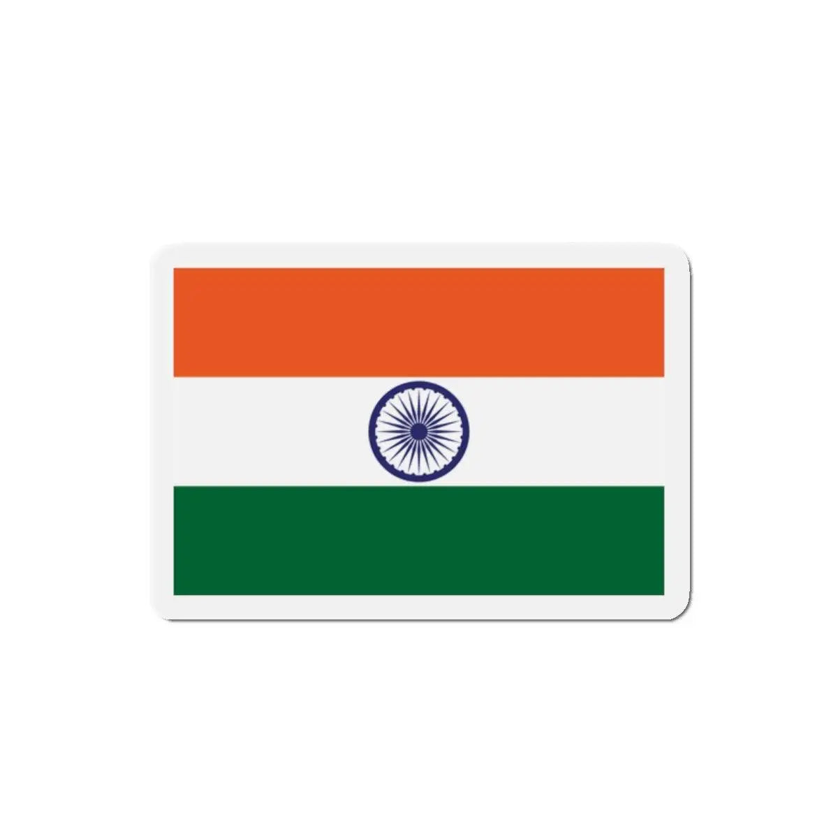 Aimant drapeau inde forme rectangulaire couleur vive