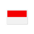 Aimant drapeau indonésie forme rectangulaire pratique déco