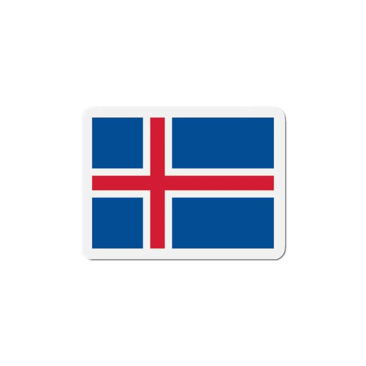 Aimant drapeau islande forme rectangulaire coloré décoratif