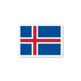 Aimant drapeau islande forme rectangulaire coloré décoratif