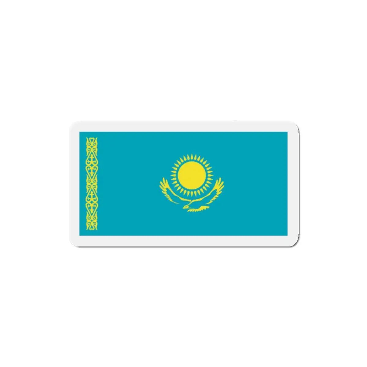 Aimant drapeau kazakhstan forme rectangulaire décoratif