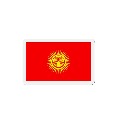 Aimant drapeau kirghizistan rectangulaire décoratif magnet