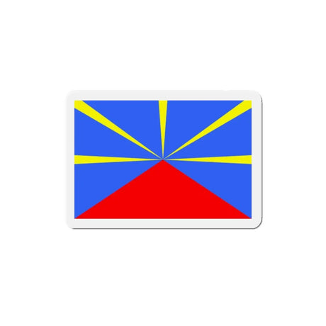 Aimant drapeau la réunion rectangulaire décoratif coloré