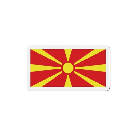 Aimant drapeau macédoine du nord rectangulaire déco magnet