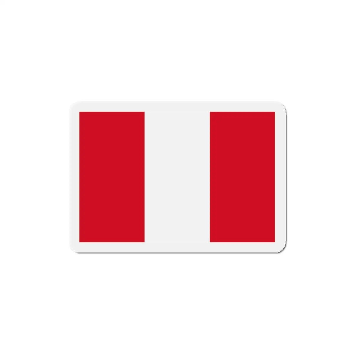 Aimant drapeau pérou forme rectangulaire décoratif coloré