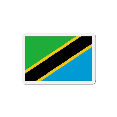 Aimant drapeau tanzanie forme rectangulaire décoratif