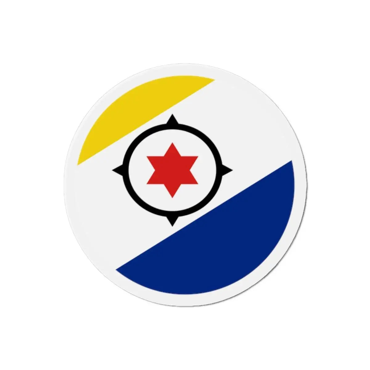 Aimant rond bonaire drapeau pays-bas caribéens décoratif