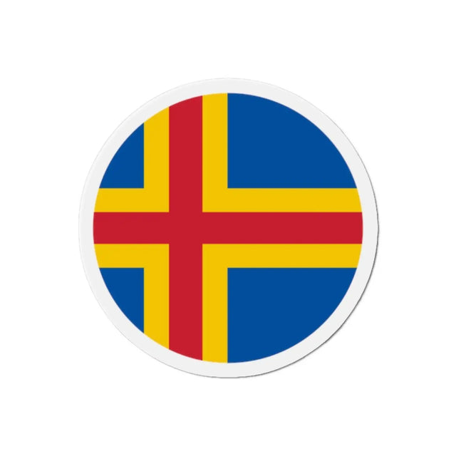 Aimant rond drapeau åland en plusieurs tailles - pixelforma