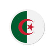 Aimant rond drapeau algérie forme ronde magnétique décoratif
