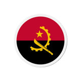 Aimant rond drapeau angola décoratif pour surfaces métalliques