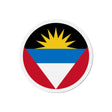 Aimant rond drapeau antigua-et-barbuda décoratif magnétique