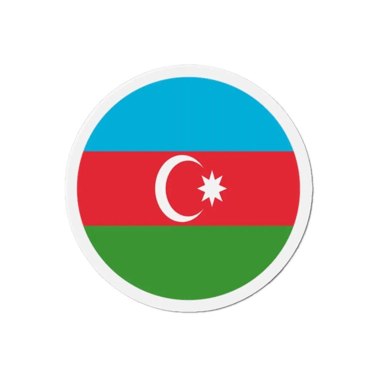 Aimant rond drapeau azerbaïdjan forme décorative magnet