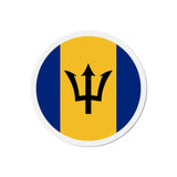 Aimant rond drapeau barbade design décoratif magnétique