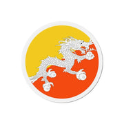 Aimant rond drapeau bhoutan forme décorative magnétique