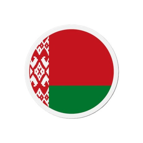 Aimant rond drapeau biélorussie déco métal souvenir