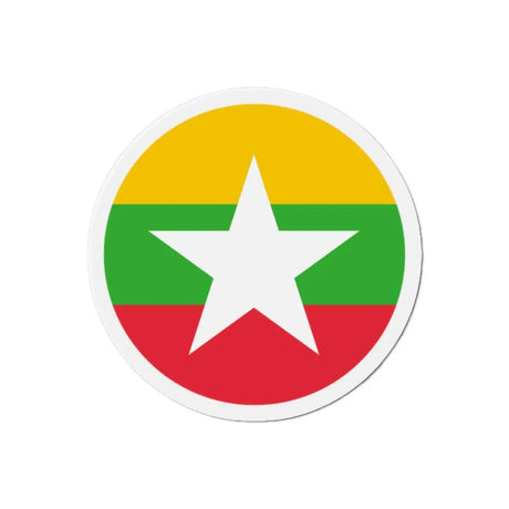 Aimant rond drapeau birmanie déco pratique souvenir