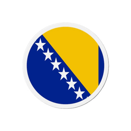 Aimant rond drapeau bosnie-herzégovine forme décorative