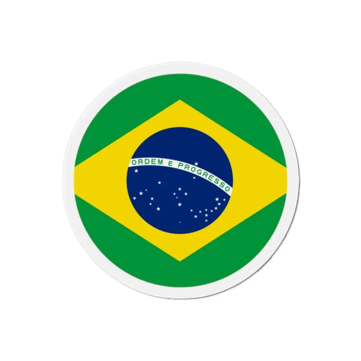 Aimant rond drapeau brésil forme décorative magnétique