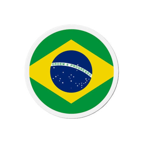 Aimant rond drapeau brésil forme décorative magnétique