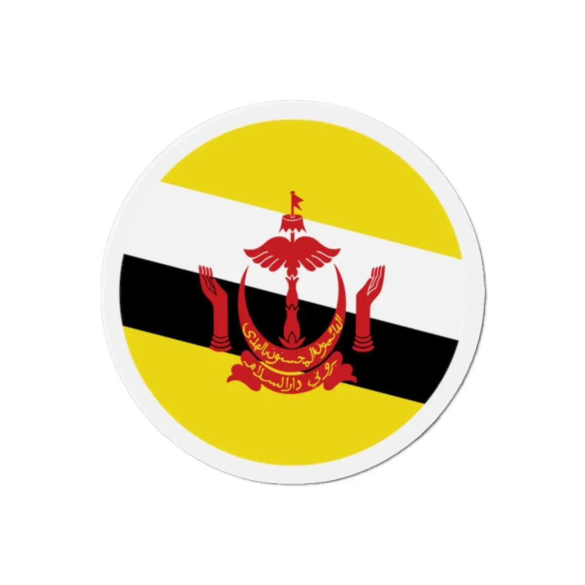 Aimant rond drapeau brunei forme ronde décoratif magnet