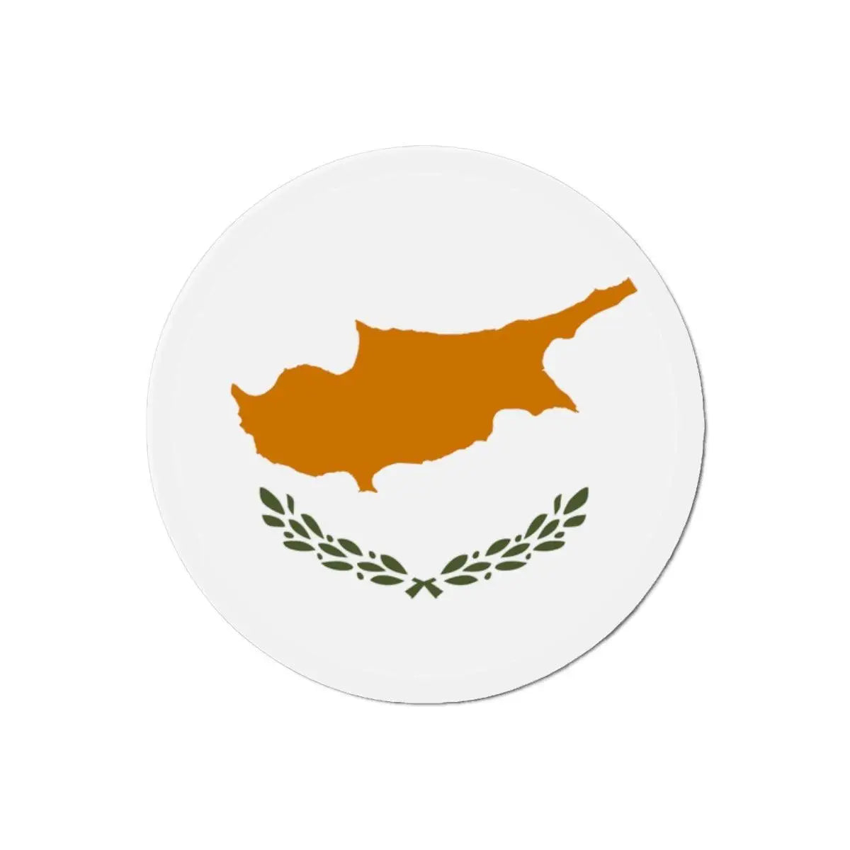 Aimant rond drapeau chypre forme décorative réfrigérateur