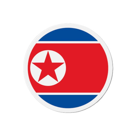 Aimant rond drapeau corée du nord en plusieurs tailles - pixelforma