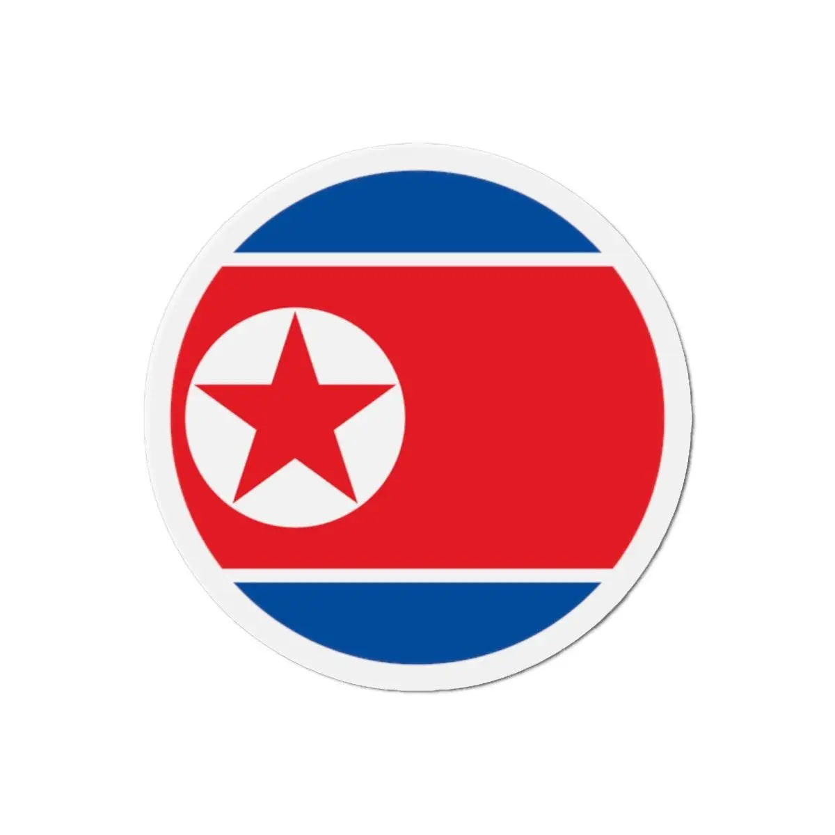 Aimant rond drapeau corée du nord motif décoratif
