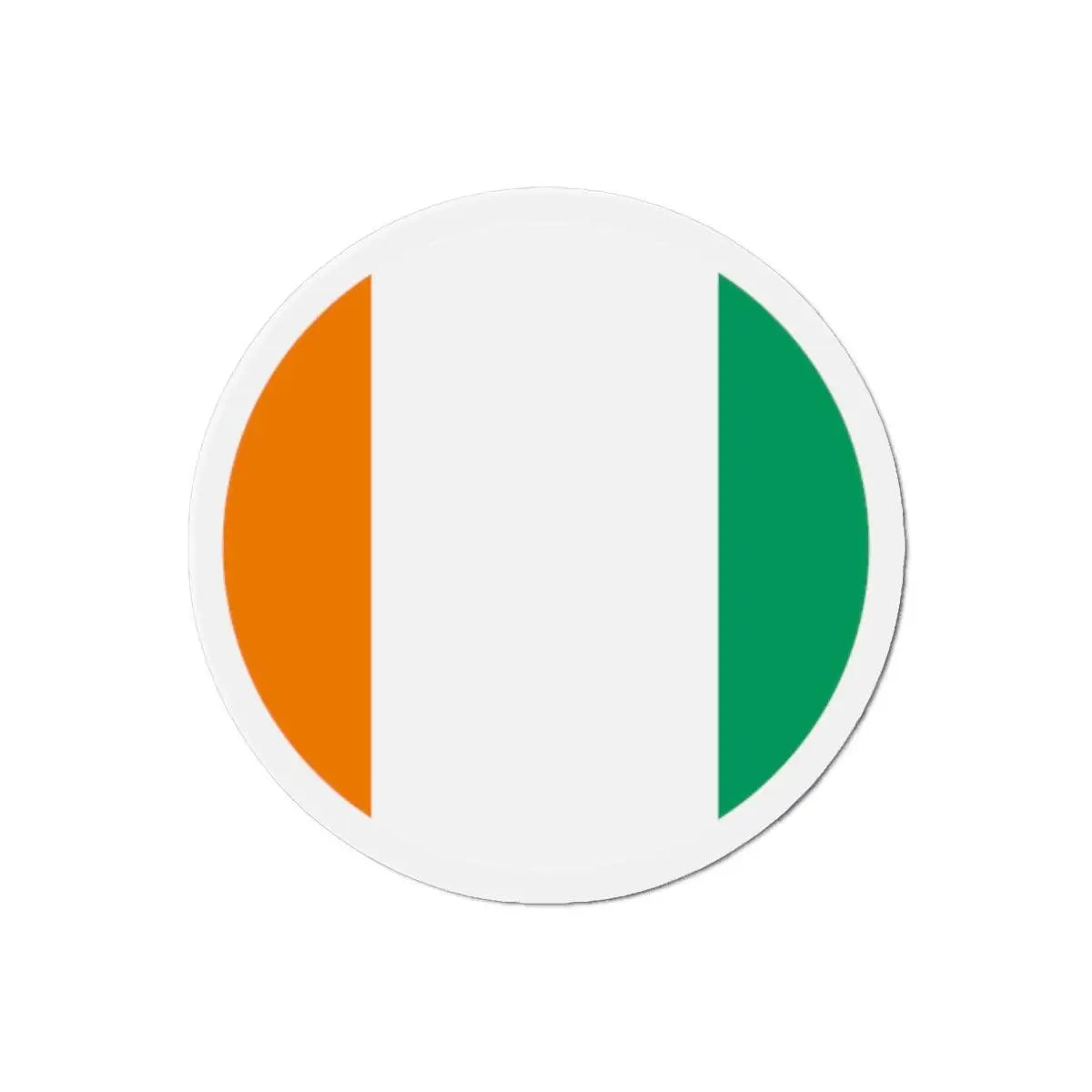 Aimant rond drapeau côte d’ivoire finition brillante